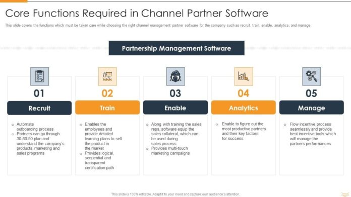 Strategic partnership management software