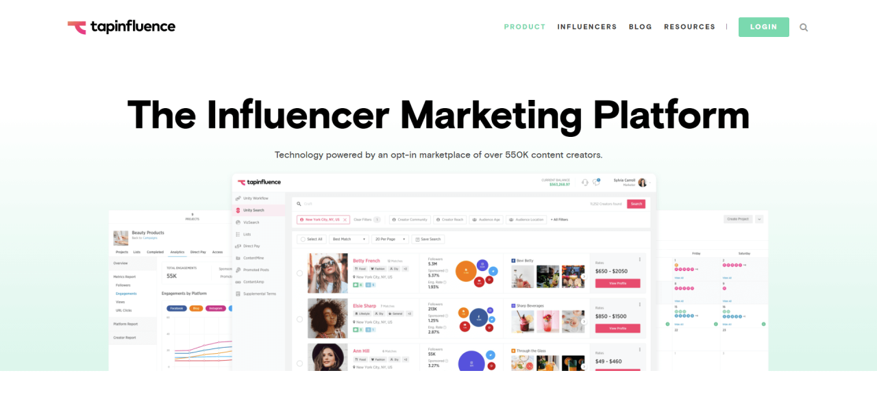 Successful influencer marketing platforms